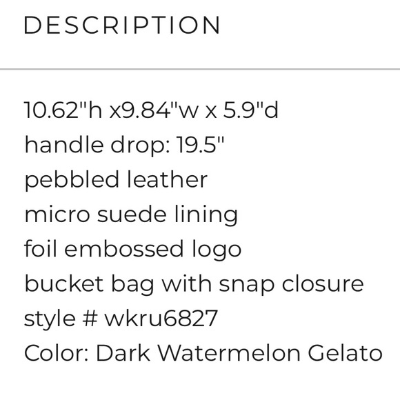 Kate Spade Marti Large bucket bag in watermelon - Picture 15 of 15